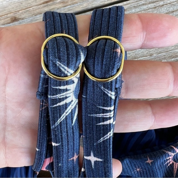 DESPI Brazilian Swimwear Plunge Cups Bikini Top Celestial Sun Moon Stars Medium - Picture 7 of 7